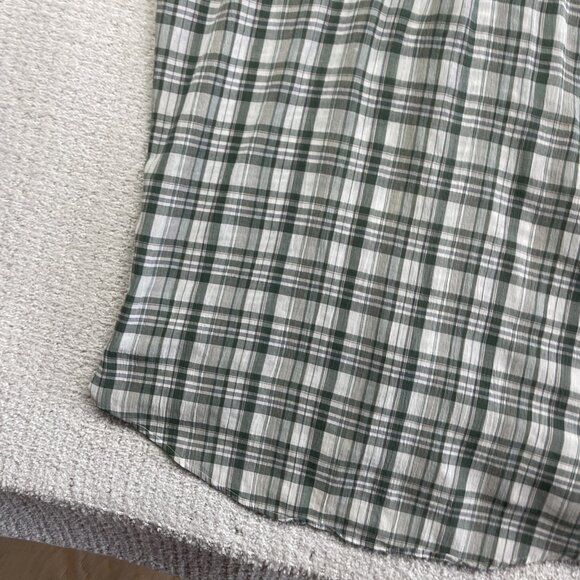 VTG Arnold Palmer Shirt Men L Tall Blue Green Button Down Silk Feel Read - Picture 14 of 15